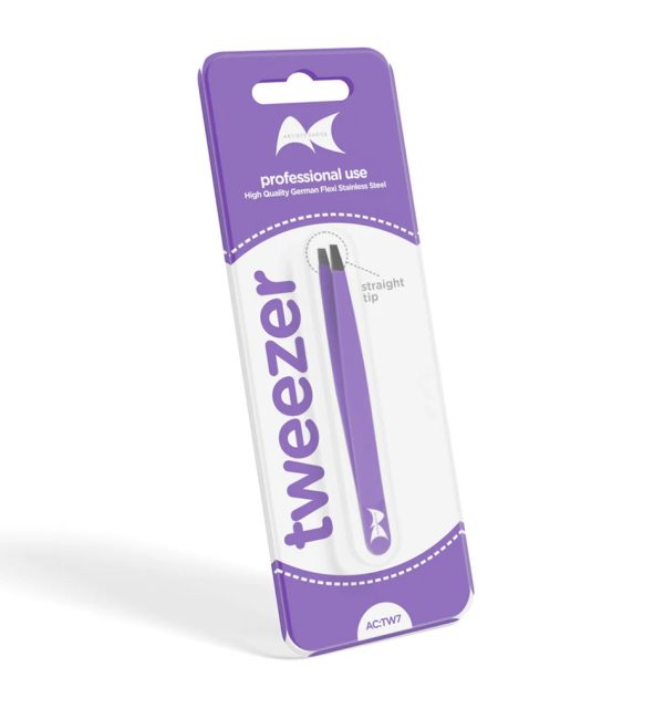 TW07 TWEEZER STRAIGHT TIP PURPLE