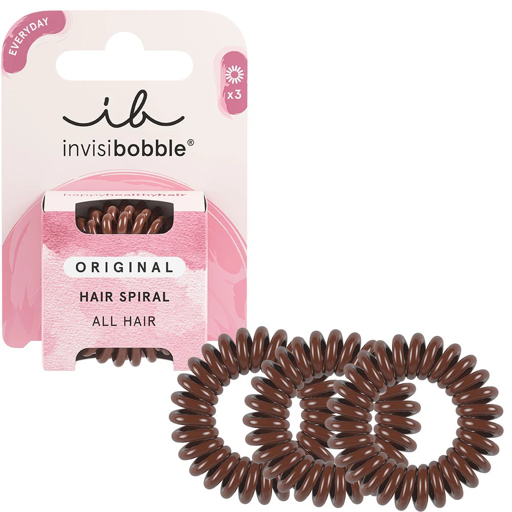 INVISIBOBBLE HAIR SPIRAL BROWN 3PC