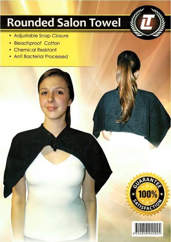 NECK SALON BLACK TOWEL PK5