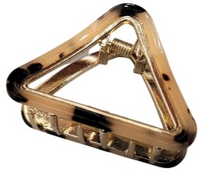 PINK PEWTER CLIP TRIGON LEOPARD