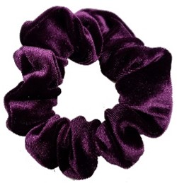 PINK PEWTER VELVET SCRUNCHIE GRAPE